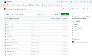 Study of Binaries Created with Rust through Reverse Engineering