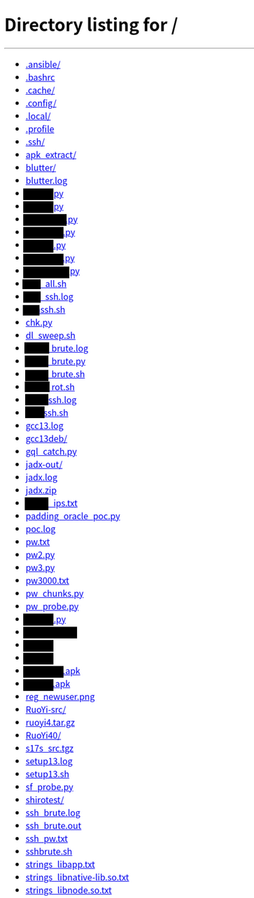 Files related to Android application analysis and vulnerability testing