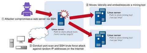 Attacks Embedding XMRig  on Compromised Servers